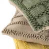 PATCHWORK COVER PILLOW Verde- Fibras Diversas "Upcycling" - Image 3