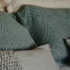 GORREANA COVER PILLOW JACQUARD TRICOT Verde- 100% Algodão Orgânico - Image 2