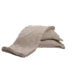 PATCHWORK THROW BLANKET JACQUARD TRICOT Camel-100% Organic Cotton